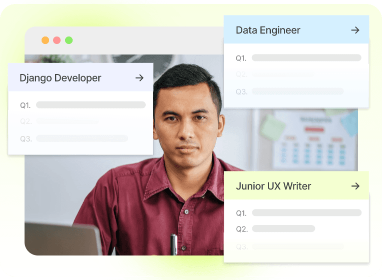 Create industry-based customised video interviews 