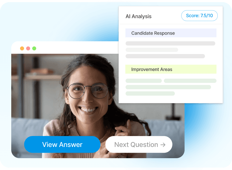 Realistic video interview experience for students 